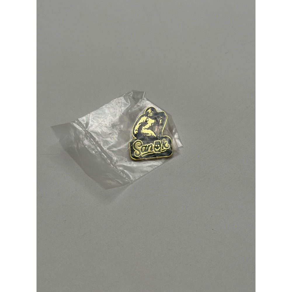 Sanuk Monkey Gorilla Logo‎ Enamel Pin Gold Tone